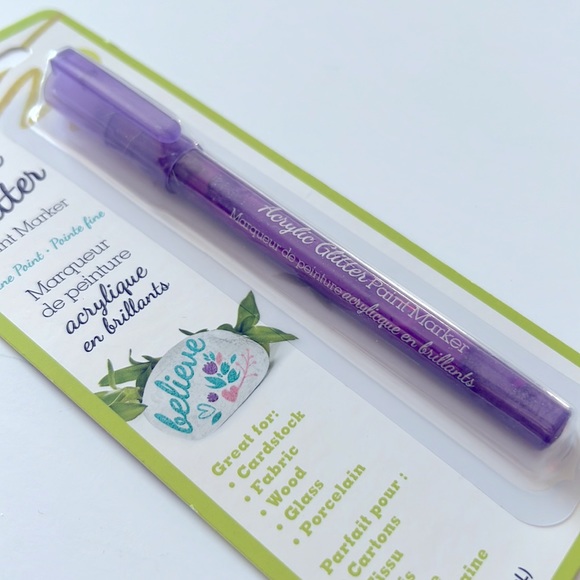 Acrylic Glitter Paint Marker Fine Point (Purple) - Picture 3 of 6